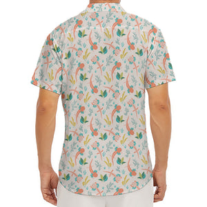 Pastel Axolotl Pattern Print Men's Deep V-Neck Shirt