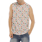 Pastel Axolotl Pattern Print Men's Fitness Tank Top