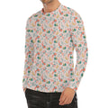 Pastel Axolotl Pattern Print Men's Long Sleeve Rash Guard
