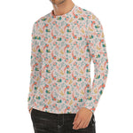 Pastel Axolotl Pattern Print Men's Long Sleeve Rash Guard