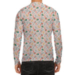 Pastel Axolotl Pattern Print Men's Long Sleeve Rash Guard