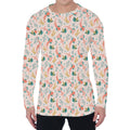 Pastel Axolotl Pattern Print Men's Long Sleeve T-Shirt