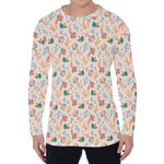 Pastel Axolotl Pattern Print Men's Long Sleeve T-Shirt