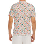 Pastel Axolotl Pattern Print Men's Short Sleeve Rash Guard
