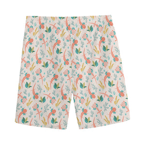 Pastel Axolotl Pattern Print Men's Sports Shorts