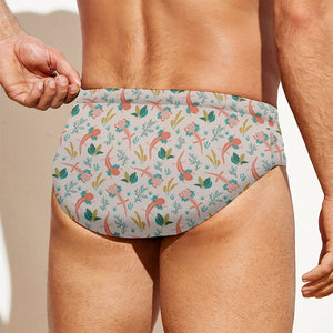 Pastel Axolotl Pattern Print Men's Swim Briefs