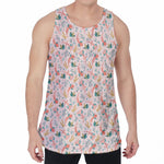 Pastel Axolotl Pattern Print Men's Velvet Tank Top