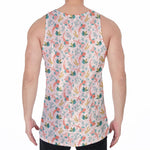 Pastel Axolotl Pattern Print Men's Velvet Tank Top