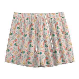 Pastel Axolotl Pattern Print Mesh Shorts