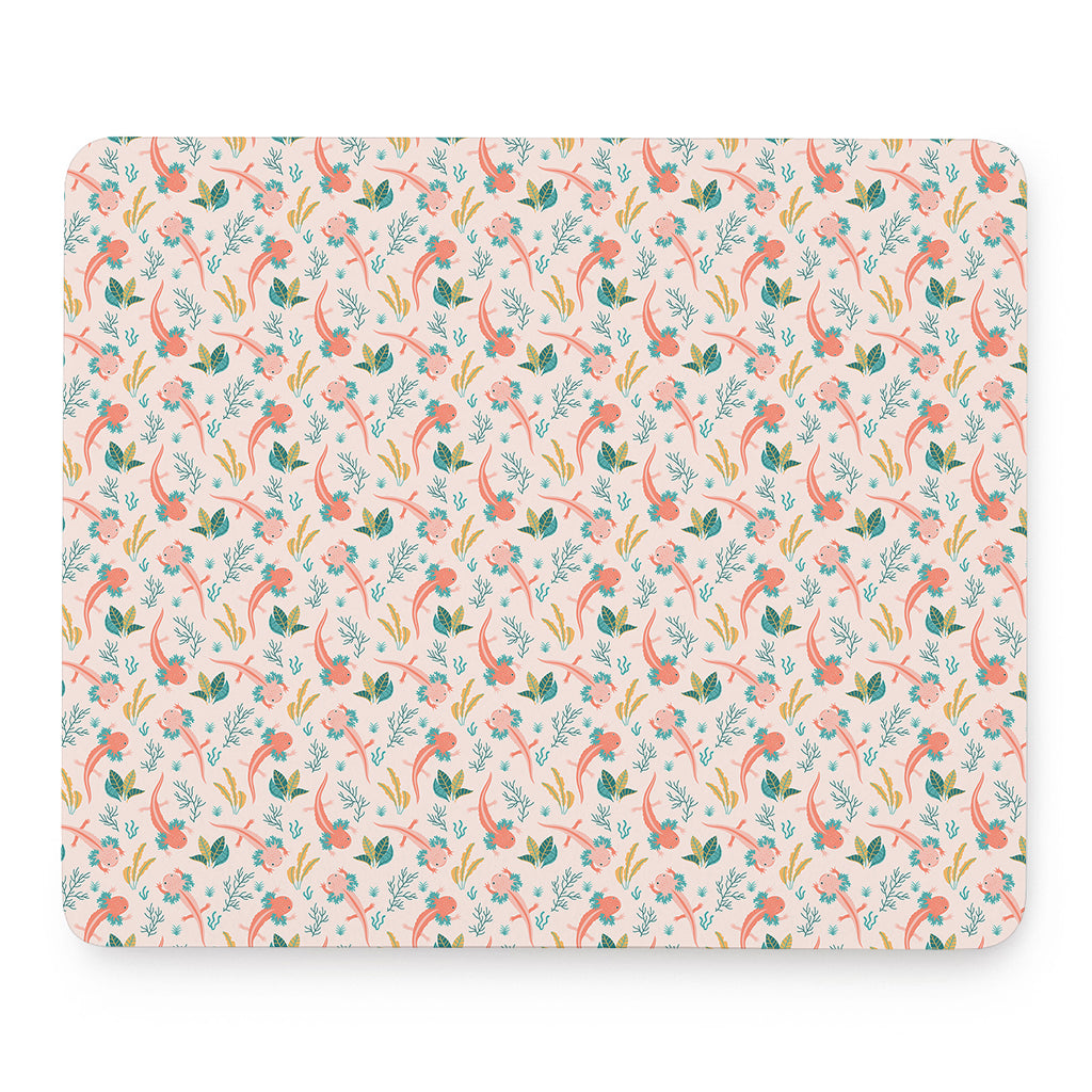 Pastel Axolotl Pattern Print Mouse Pad