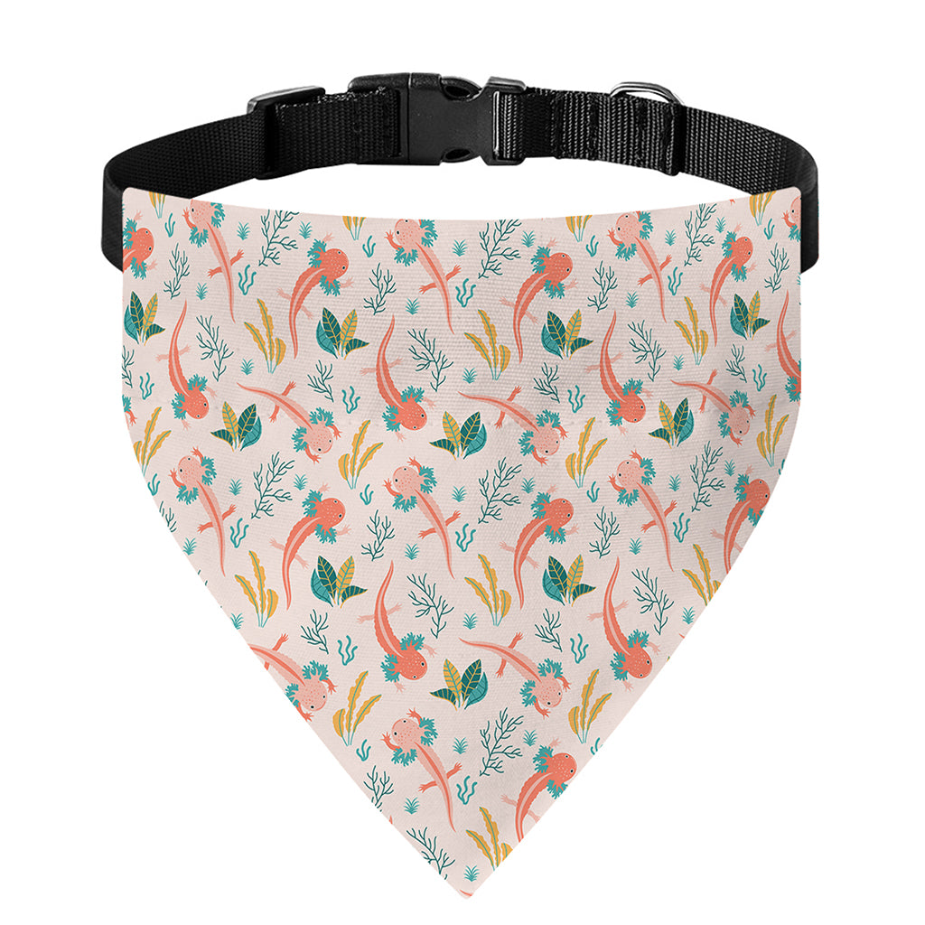 Pastel Axolotl Pattern Print Over The Collar Dog Bandana