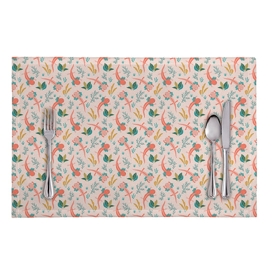 Pastel Axolotl Pattern Print Placemat