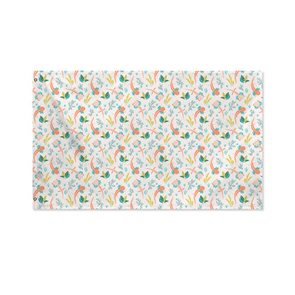 Pastel Axolotl Pattern Print Polyester Flag