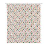 Pastel Axolotl Pattern Print Polyester Shower Curtain