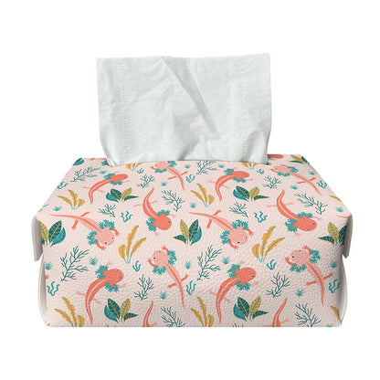 Pastel Axolotl Pattern Print Rectangle Tissue Box Cover