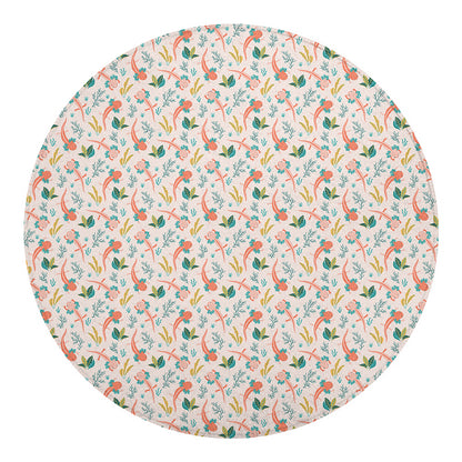 Pastel Axolotl Pattern Print Round Blanket