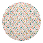 Pastel Axolotl Pattern Print Round Blanket