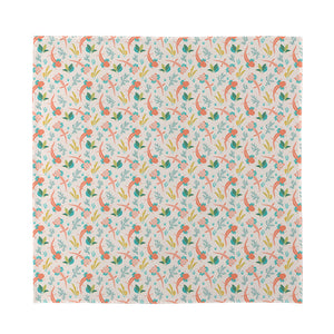 Pastel Axolotl Pattern Print Silk Bandana