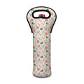 Pastel Axolotl Pattern Print Single Neoprene Wine Tote