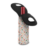 Pastel Axolotl Pattern Print Single Neoprene Wine Tote