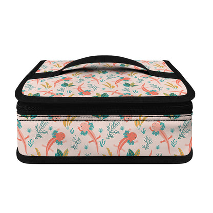 Pastel Axolotl Pattern Print Small Lunch Bag