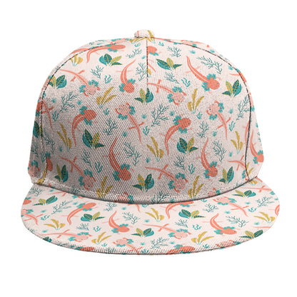 Pastel Axolotl Pattern Print Snapback Cap