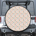 Pastel Axolotl Pattern Print Tire Cover