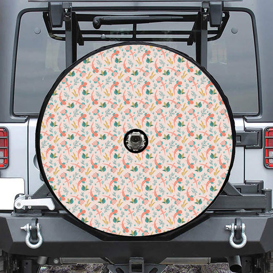 Pastel Axolotl Pattern Print Tire Cover With Camera Hole