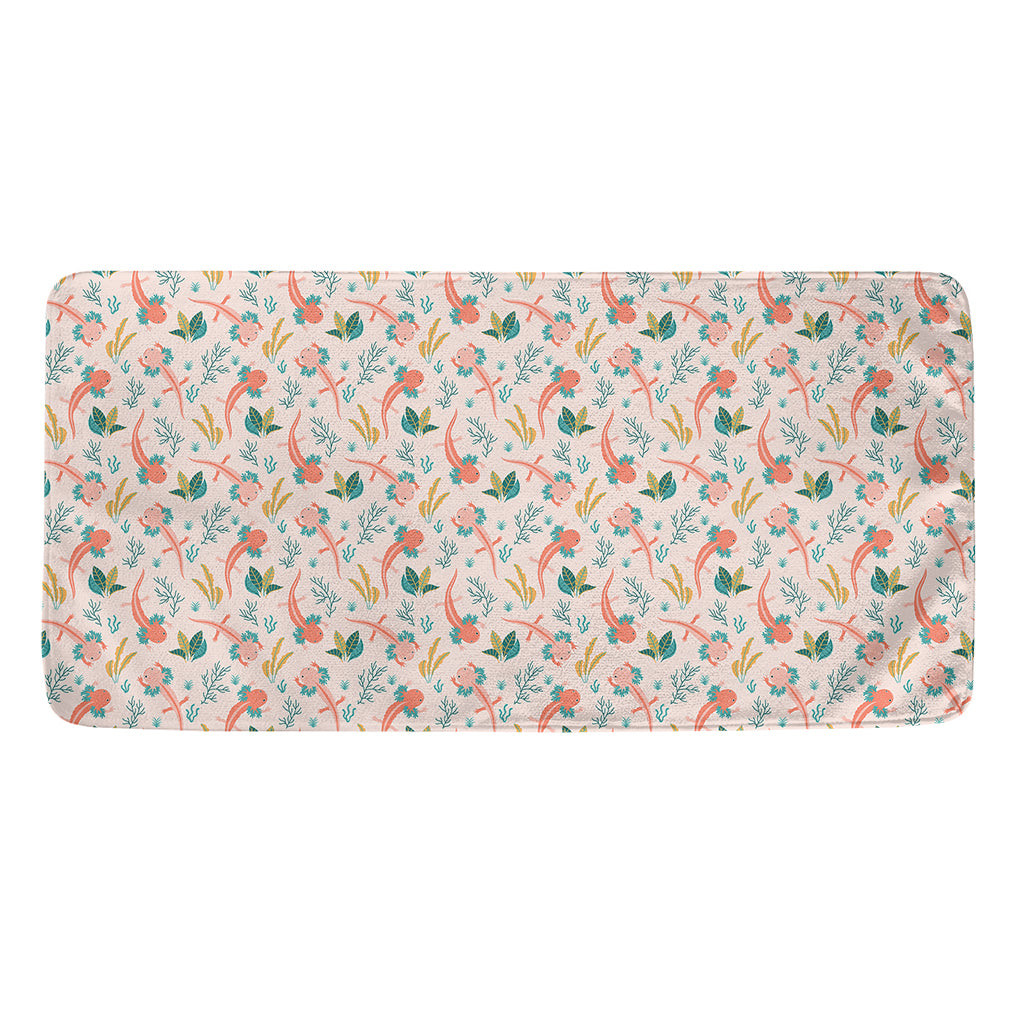 Pastel Axolotl Pattern Print Towel