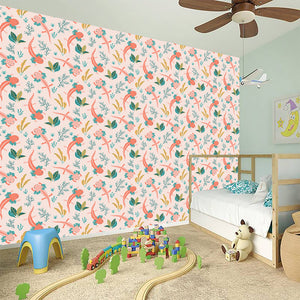 Pastel Axolotl Pattern Print Wall Sticker