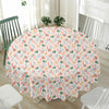 Pastel Axolotl Pattern Print Waterproof Round Tablecloth