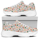 Pastel Axolotl Pattern Print White Chunky Shoes