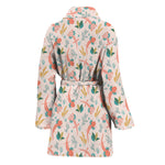 Pastel Axolotl Pattern Print Women's Bathrobe