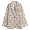 Pastel Axolotl Pattern Print Women's Blazer