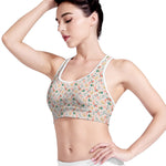 Pastel Axolotl Pattern Print Women's Sports Bra