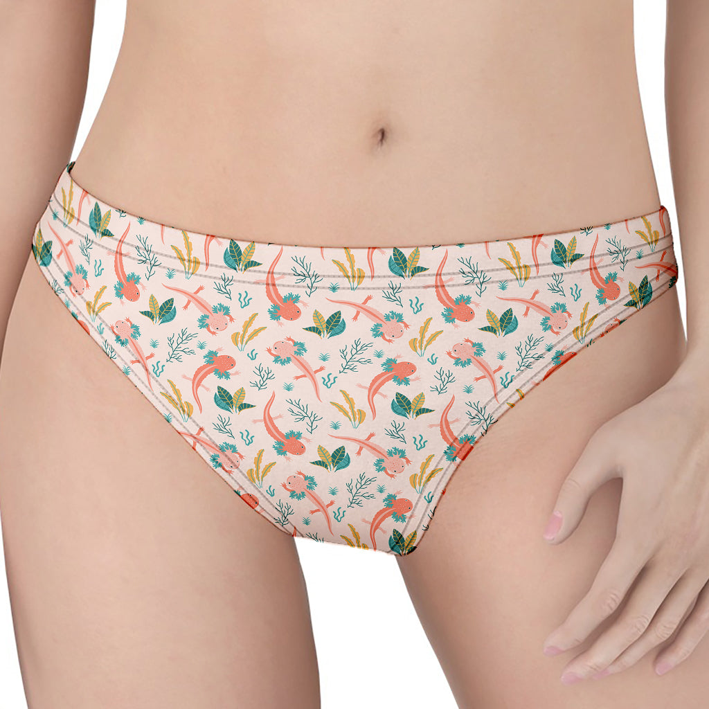 Pastel Axolotl Pattern Print Women's Thong