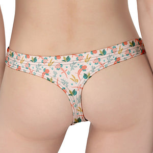 Pastel Axolotl Pattern Print Women's Thong