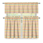 Pastel Aztec Tribal Pattern Print 3 Piece Kitchen Curtains