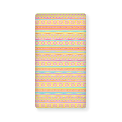 Pastel Aztec Tribal Pattern Print Baby Crib Sheet