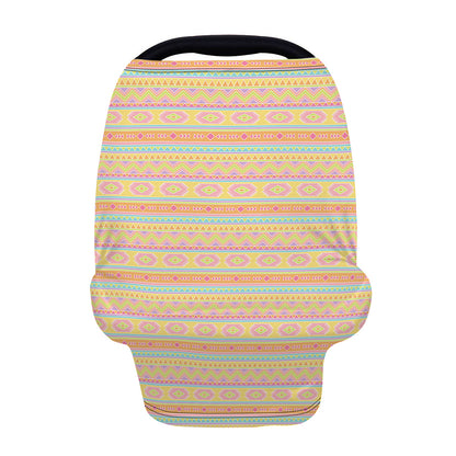 Pastel Aztec Tribal Pattern Print Baby Seat Cover