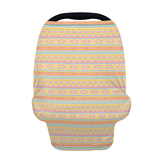 Pastel Aztec Tribal Pattern Print Baby Seat Cover