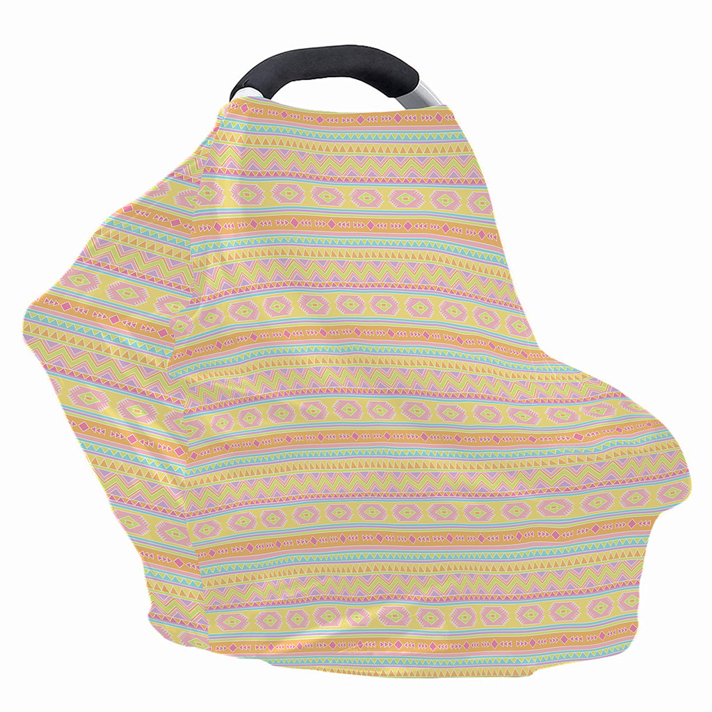Pastel Aztec Tribal Pattern Print Baby Seat Cover