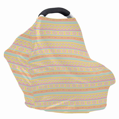Pastel Aztec Tribal Pattern Print Baby Seat Cover