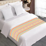 Pastel Aztec Tribal Pattern Print Bed Runner