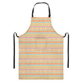 Pastel Aztec Tribal Pattern Print Bib Apron With Pocket