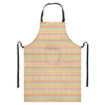 Pastel Aztec Tribal Pattern Print Bib Apron With Pocket