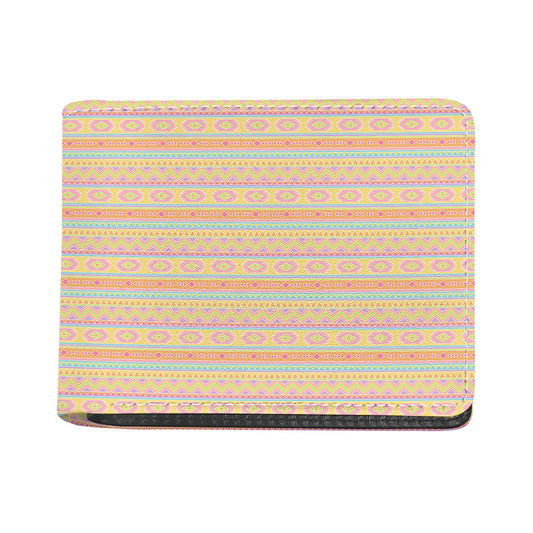 Pastel Aztec Tribal Pattern Print Bifold Wallet
