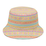 Pastel Aztec Tribal Pattern Print Bucket Hat