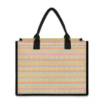 Pastel Aztec Tribal Pattern Print Canvas Tote Bag