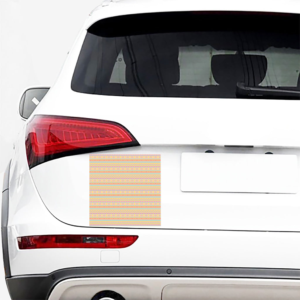 Pastel Aztec Tribal Pattern Print Car Sticker